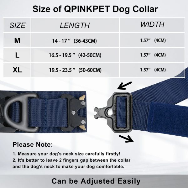 AirTag Dog Collar with Handle, Tactical Dog Collar for Large Medium Dogs AirTag Dog Collar with Handle, Tactical Dog Collar for Large Medium Dogs