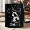Alien Cat Abduction Personalized Mug, Funny UFO Space Cats Cosmic Gift with Custom Name Alien Cat Abduction Personalized Mug, Funny UFO Space Cats Cosmic Gift with Custom Name