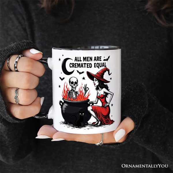 All Men Are Cremated Equal Halloween Personalized Mug, Funny Witch Cauldron Gift with Custom Nam All Men Are Cremated Equal Halloween Personalized Mug, Funny Witch Cauldron Gift with Custom Nam