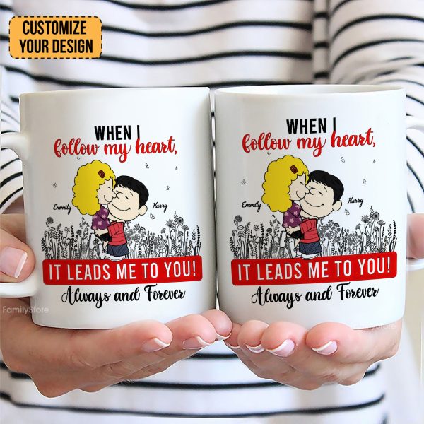 Always And Forever Peanut Couple - Personalized Accent Coffee Mug - Gift For Couple, Husband Wife | GR8 NH96 Always And Forever Peanut Couple - Personalized Accent Coffee Mug - Gift For Couple, Husband Wife | GR8 NH96