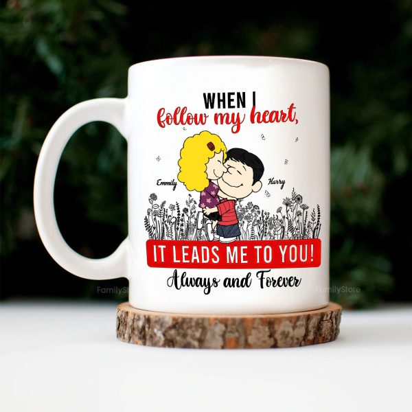Always And Forever Peanut Couple - Personalized Accent Coffee Mug - Gift For Couple, Husband Wife | GR8 NH96 Always And Forever Peanut Couple - Personalized Accent Coffee Mug - Gift For Couple, Husband Wife | GR8 NH96