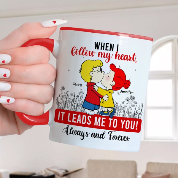 Always And Forever Peanut Couple - Personalized Accent Coffee Mug - Gift For Couple, Husband Wife | GR9 NH96 Always And Forever Peanut Couple - Personalized Accent Coffee Mug - Gift For Couple, Husband Wife | GR9 NH96