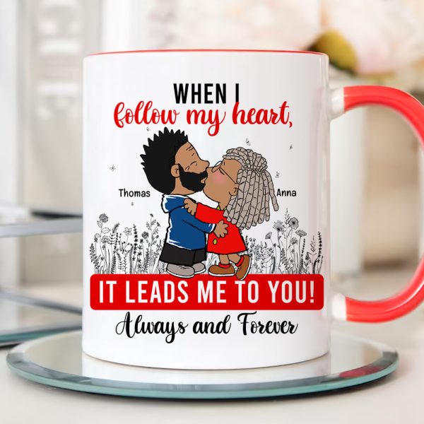 Always And Forever Peanut Couple - Personalized Accent Coffee Mug - Gift For Couple, Husband Wife | GR9 NH96 Always And Forever Peanut Couple - Personalized Accent Coffee Mug - Gift For Couple, Husband Wife | GR9 NH96