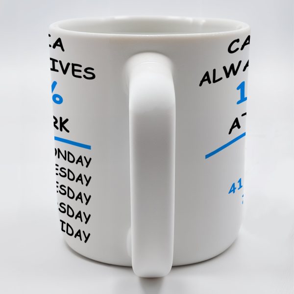 Always Gives 100% At Work Mug With Percentage Chart - Personalized Custom Coffee Mug - COL037_MG Always Gives 100% At Work Mug With Percentage Chart - Personalized Custom Coffee Mug - COL037_MG