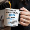 Always Gives 100% At Work Mug With Percentage Chart - Personalized Custom Coffee Mug - COL037_MG Always Gives 100% At Work Mug With Percentage Chart - Personalized Custom Coffee Mug - COL037_MG