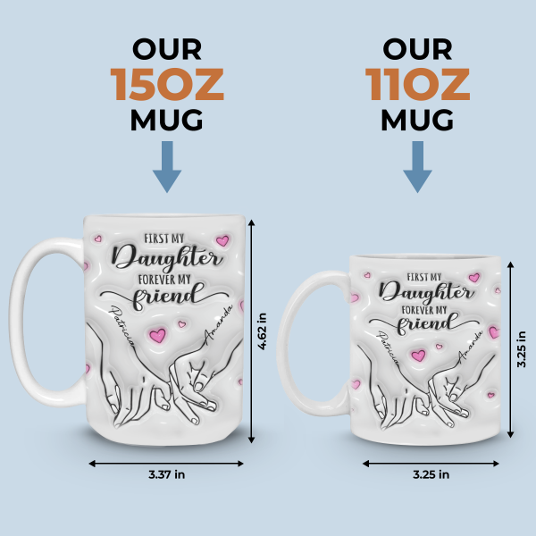 Always My Mother Forever My Friend - Family Personalized Custom 3D Inflated Effect Printed Mug - Gift For Mom, Daughter