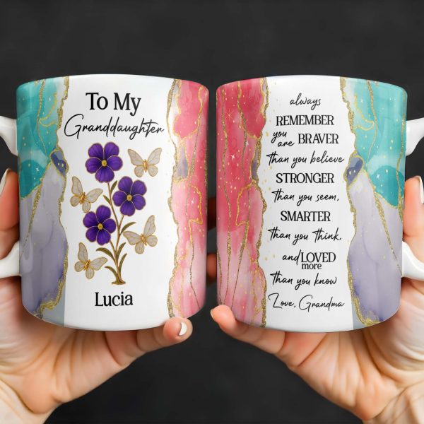 Always Remember You Are Braver, Flowers And Butterflies Design - Personalized Custom Coffee Mug - GDT418_MG Always Remember You Are Braver, Flowers And Butterflies Design - Personalized Custom Coffee Mug - GDT418_MG