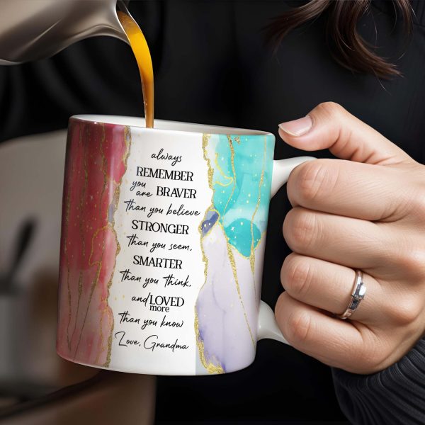 Always Remember You Are Braver, Flowers And Butterflies Design - Personalized Custom Coffee Mug - GDT418_MG Always Remember You Are Braver, Flowers And Butterflies Design - Personalized Custom Coffee Mug - GDT418_MG