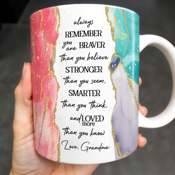 Always Remember You Are Braver, Flowers And Butterflies Design - Personalized Custom Coffee Mug - GDT418_MG Always Remember You Are Braver, Flowers And Butterflies Design - Personalized Custom Coffee Mug - GDT418_MG