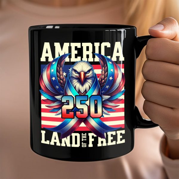 America 250 USA Freedom Liberty Black Mug HA75 897292 America 250 USA Freedom Liberty Black Mug HA75 897292