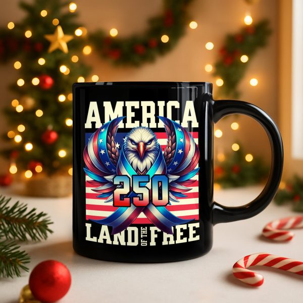 America 250 USA Freedom Liberty Black Mug HA75 897292 America 250 USA Freedom Liberty Black Mug HA75 897292