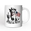 American Cowboy Dog Personalized Mug, Western 4th of July Gift with Custom Name American Cowboy Dog Personalized Mug, Western 4th of July Gift with Custom Name