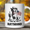 American Cowboy Dog Personalized Mug, Western 4th of July Gift with Custom Name American Cowboy Dog Personalized Mug, Western 4th of July Gift with Custom Name