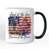 American Flag Floral Wildflower Personalized Mug, Patriotic Boho USA 4th of July Gift with Custom Name American Flag Floral Wildflower Personalized Mug, Patriotic Boho USA 4th of July Gift with Custom Name