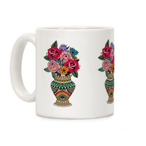 American Traditional Pride Bouquet Tattoo Style Coffee Mug