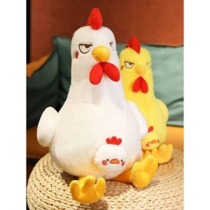 Angry Squat Chicken Plush Toy - Cute & Funny Gift for Kids
