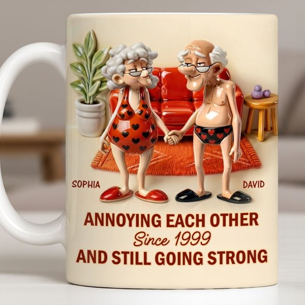 Annoying Each Other And Still Going Strong, Elderly Couple - Personalized Custom Coffee Mug - CPL1264_MG Annoying Each Other And Still Going Strong, Elderly Couple - Personalized Custom Coffee Mug - CPL1264_MG
