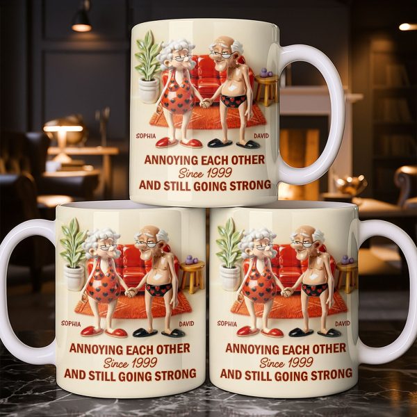 Annoying Each Other And Still Going Strong, Elderly Couple - Personalized Custom Coffee Mug - CPL1264_MG Annoying Each Other And Still Going Strong, Elderly Couple - Personalized Custom Coffee Mug - CPL1264_MG