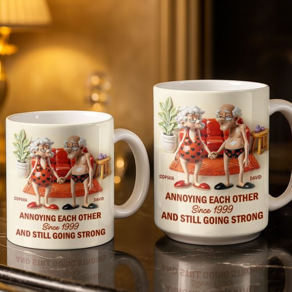 Annoying Each Other And Still Going Strong, Elderly Couple - Personalized Custom Coffee Mug - CPL1264_MG Annoying Each Other And Still Going Strong, Elderly Couple - Personalized Custom Coffee Mug - CPL1264_MG