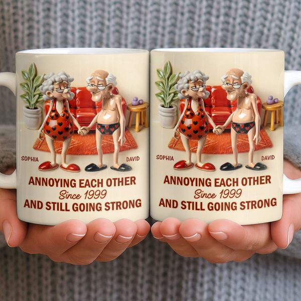 Annoying Each Other And Still Going Strong, Elderly Couple - Personalized Custom Coffee Mug - CPL1264_MG Annoying Each Other And Still Going Strong, Elderly Couple - Personalized Custom Coffee Mug - CPL1264_MG
