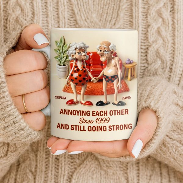 Annoying Each Other And Still Going Strong, Elderly Couple - Personalized Custom Coffee Mug - CPL1264_MG Annoying Each Other And Still Going Strong, Elderly Couple - Personalized Custom Coffee Mug - CPL1264_MG