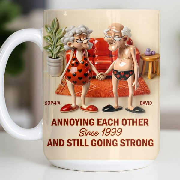 Annoying Each Other And Still Going Strong, Elderly Couple - Personalized Custom Coffee Mug - CPL1264_MG Annoying Each Other And Still Going Strong, Elderly Couple - Personalized Custom Coffee Mug - CPL1264_MG