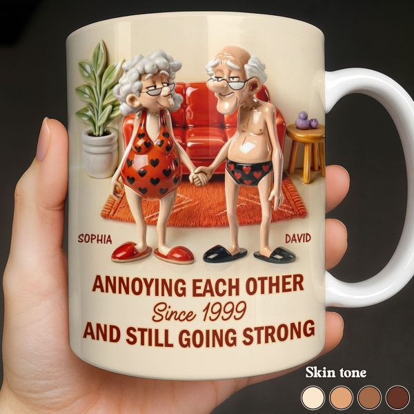 Annoying Each Other And Still Going Strong, Elderly Couple - Personalized Custom Coffee Mug - CPL1264_MG Annoying Each Other And Still Going Strong, Elderly Couple - Personalized Custom Coffee Mug - CPL1264_MG