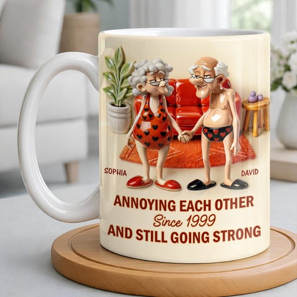 Annoying Each Other And Still Going Strong, Elderly Couple - Personalized Custom Coffee Mug - CPL1264_MG Annoying Each Other And Still Going Strong, Elderly Couple - Personalized Custom Coffee Mug - CPL1264_MG
