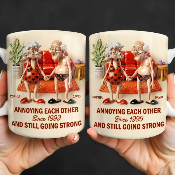 Annoying Each Other And Still Going Strong, Elderly Couple - Personalized Custom Coffee Mug - CPL1264_MG Annoying Each Other And Still Going Strong, Elderly Couple - Personalized Custom Coffee Mug - CPL1264_MG