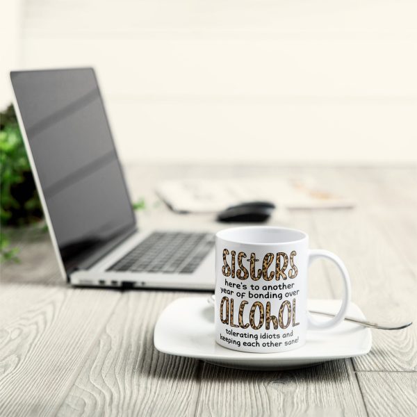 Another Year Of Bonding Over Alcohol - Personalized Mug - Birthday, New Year Gift For Besties, Soul Sisters, Sistas, BFF, Friends - Leopard Pattern Jacket Woman Another Year Of Bonding Over Alcohol - Personalized Mug - Birthday, New Year Gift For Besties, Soul Sisters, Sistas, BFF, Friends - Leopard Pattern Jacket Woman