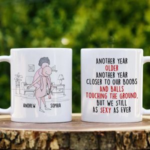 Another Year Older, Naughty Old Couple White Mug