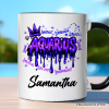 Aquarius Graffiti Zodiac Personalized Mug, Street Style Astrology Horoscope Gift with Custom Name Aquarius Graffiti Zodiac Personalized Mug, Street Style Astrology Horoscope Gift with Custom Name