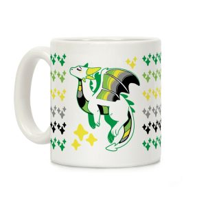 Aromantic Pride Dragon Coffee Mug