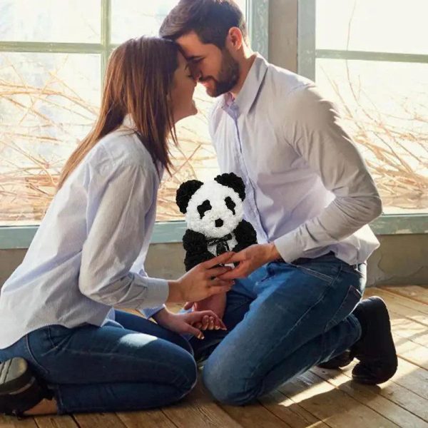 Artificial Foam Rose Panda Bear Artificial Foam Rose Panda Bear