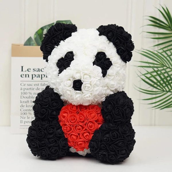 Artificial Foam Rose Panda Bear Artificial Foam Rose Panda Bear
