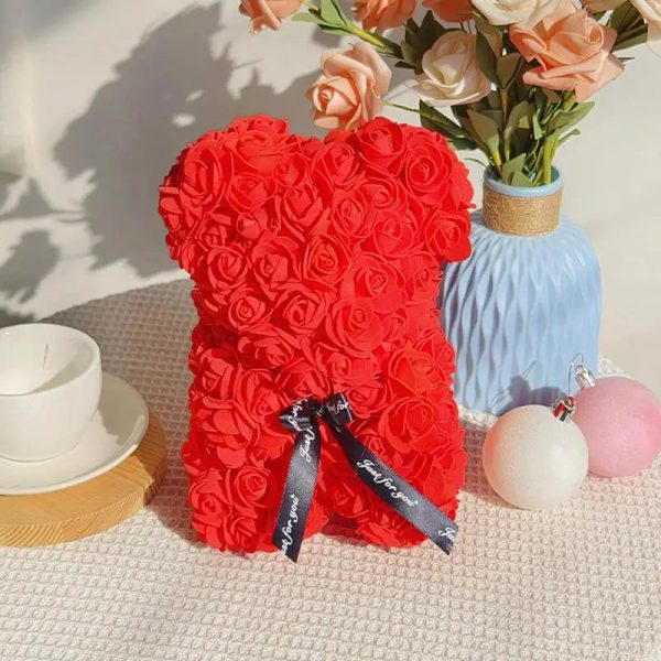 Artificial Rose Teddy Bear Floral Gift Artificial Rose Teddy Bear Floral Gift