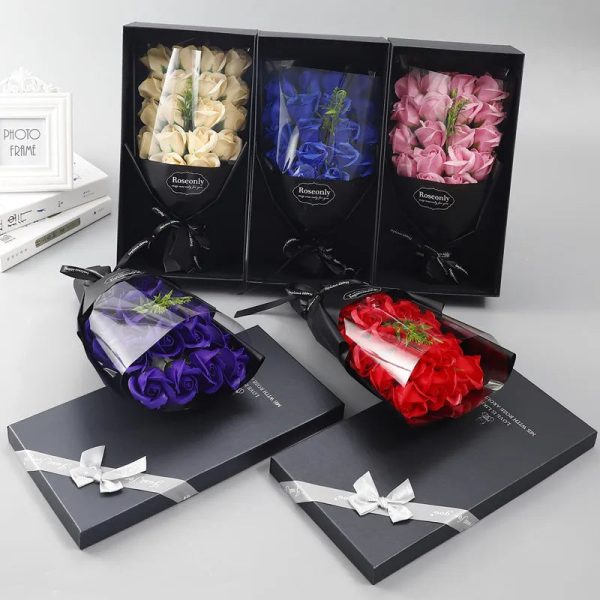 Artificial Soap Rose Bouquet in Gift Box for Valentine's Day and Special Occasions Artificial Soap Rose Bouquet in Gift Box for Valentine's Day and Special Occasions