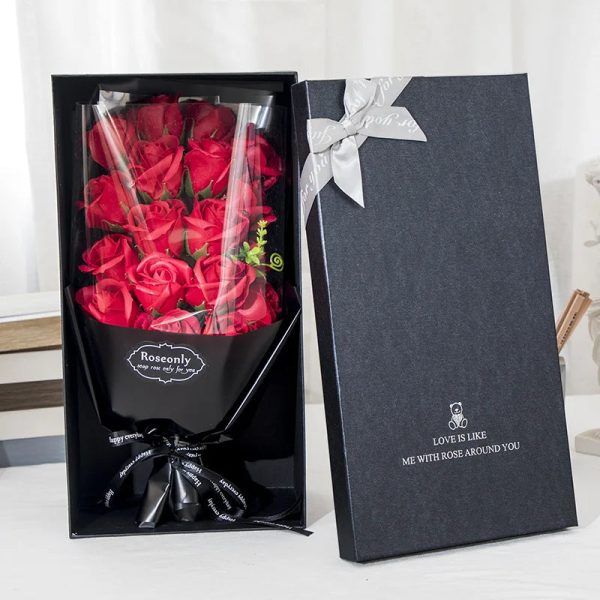 Artificial Soap Rose Bouquet in Gift Box for Valentine's Day and Special Occasions Artificial Soap Rose Bouquet in Gift Box for Valentine's Day and Special Occasions
