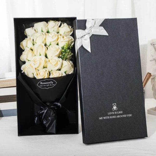 Artificial Soap Rose Bouquet in Gift Box for Valentine's Day and Special Occasions Artificial Soap Rose Bouquet in Gift Box for Valentine's Day and Special Occasions