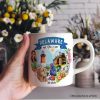 Artistic Delaware State Themes and Landmarks Personalized Mug With Custom Name Artistic Delaware State Themes and Landmarks Personalized Mug With Custom Name
