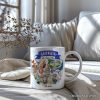 Artistic Georgia State Themes and Landmarks Personalized Mug With Custom Name Artistic Georgia State Themes and Landmarks Personalized Mug With Custom Name