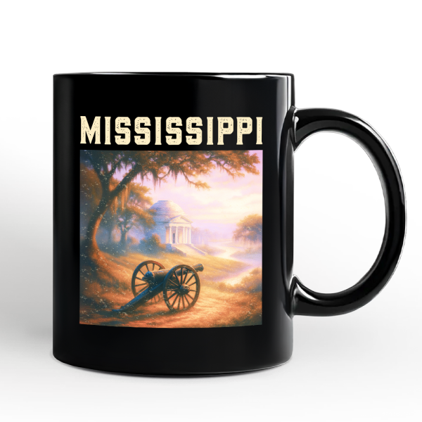 Artistic Mississippi State Vicksburg National Military Park Personalized Mug, Southern Heritage Gift and Travel Souvenir with Custom Name Artistic Mississippi State Vicksburg National Military Park Personalized Mug, Southern Heritage Gift and Travel Souvenir with Custom Name