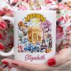 Artistic Paris Culture and Landmarks Personalized Mug, Classical France Gift and Souvenir with Custom Name Artistic Paris Culture and Landmarks Personalized Mug, Classical France Gift and Souvenir with Custom Name