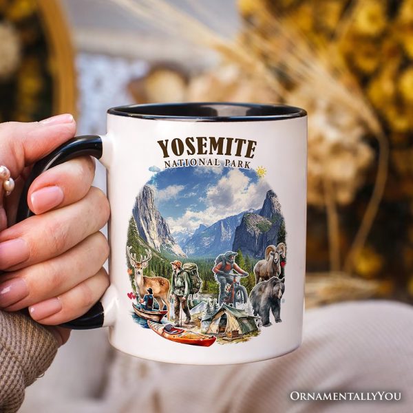 Artistic Yosemite National Park Personalized Mug, California Hikers Travel Gift and Souvenir with Custom Name Artistic Yosemite National Park Personalized Mug, California Hikers Travel Gift and Souvenir with Custom Name