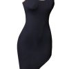 Asymmetric Chain Detail Sleeveless Bandage Party Dress - Black Asymmetric Chain Detail Sleeveless Bandage Party Dress - Black