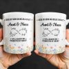 Aunt & Niece Always Connected by Heart With Flowers - Personalized Custom Coffee Mug - AUNT004_MG Aunt & Niece Always Connected by Heart With Flowers - Personalized Custom Coffee Mug - AUNT004_MG