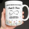 Aunt & Niece Always Connected by Heart With Flowers - Personalized Custom Coffee Mug - AUNT004_MG Aunt & Niece Always Connected by Heart With Flowers - Personalized Custom Coffee Mug - AUNT004_MG