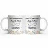 Aunt & Niece Always Connected by Heart With Flowers - Personalized Custom Coffee Mug - AUNT004_MG Aunt & Niece Always Connected by Heart With Flowers - Personalized Custom Coffee Mug - AUNT004_MG