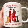 Baby Arriving Happy First Mother's Day Personalized Mug, Gift For Pregnant Mom, Expecting Mom Baby Arriving Happy First Mother's Day Personalized Mug, Gift For Pregnant Mom, Expecting Mom