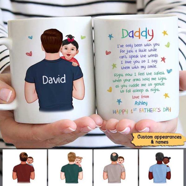 Baby Been With Dad For Just A While New Dad Newborn Personalized Mug Baby Been With Dad For Just A While New Dad Newborn Personalized Mug